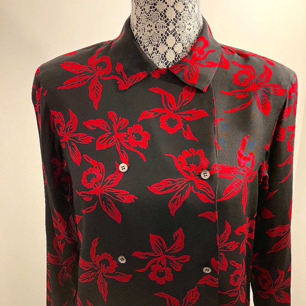 Vintage Calvin Klein Silk Blouse Size US 6